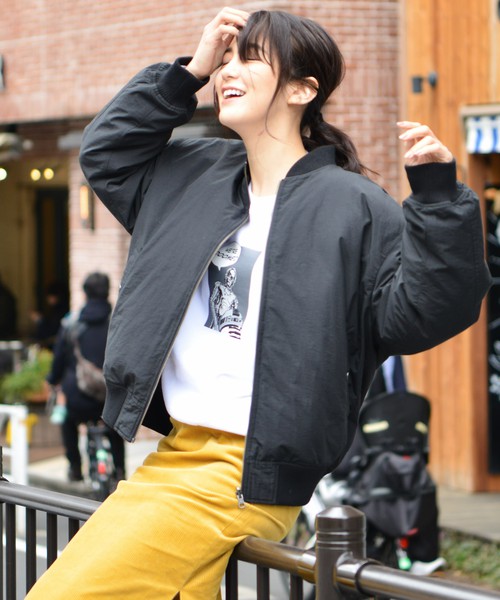 黒のma 1が秋冬とにかく使える どんなテイストのコーデでも相性ばっちり Lamire ラミレ