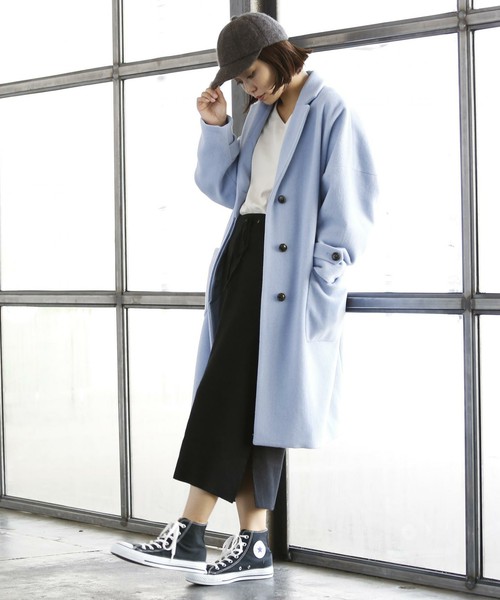 ブルーコートおすすめコーデ18選 大人かわいい着こなし方は青色コートで叶えよう Lamire ラミレ