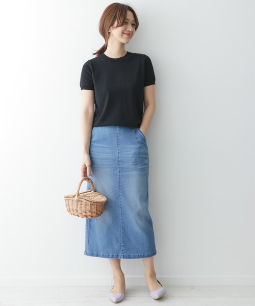 大人女子の結論 夏コーデには結局 デニムスカート がちょうどいい Lamire ラミレ 大人女子の結論 夏コーデには結局 デニムスカート がちょうどいい Lamire ラミレ