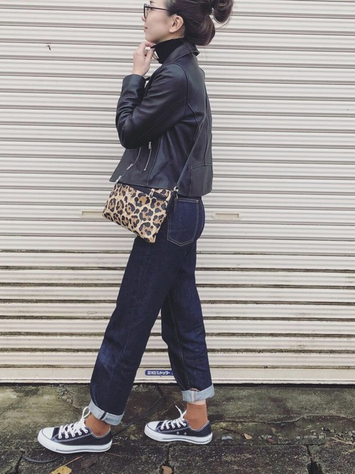 低身長さんのライダースジャケットコーデ集 小柄女子でもバランスよく着こなす方法 Lamire ラミレ