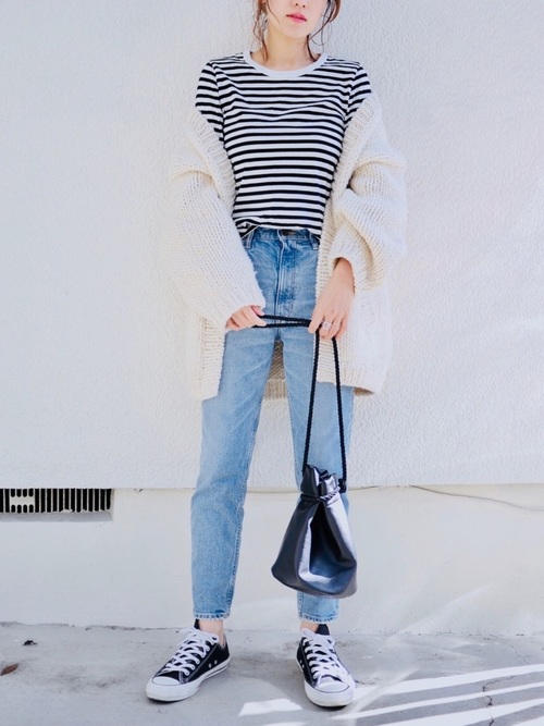 簡単スタイルアップ 冬のもったりコーデは ハイウエストデニム で解決 Lamire ラミレ