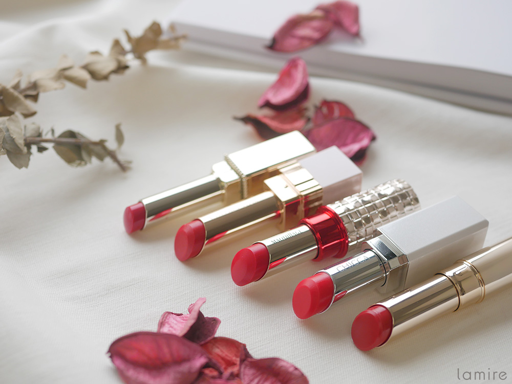 赤苦手さんにもおすすめ ナチュラルに使える 透け感赤リップ 集めました Lamire ラミレ