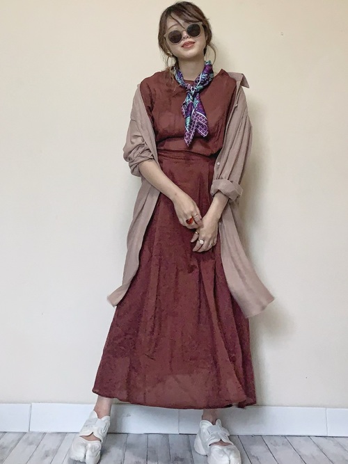 リネンライクロングシャツ