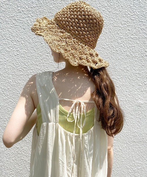 夏のファッション小物ペーパーBIG HAT