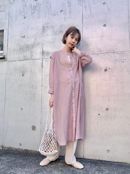 春夏デートのシャツワンピコーデ