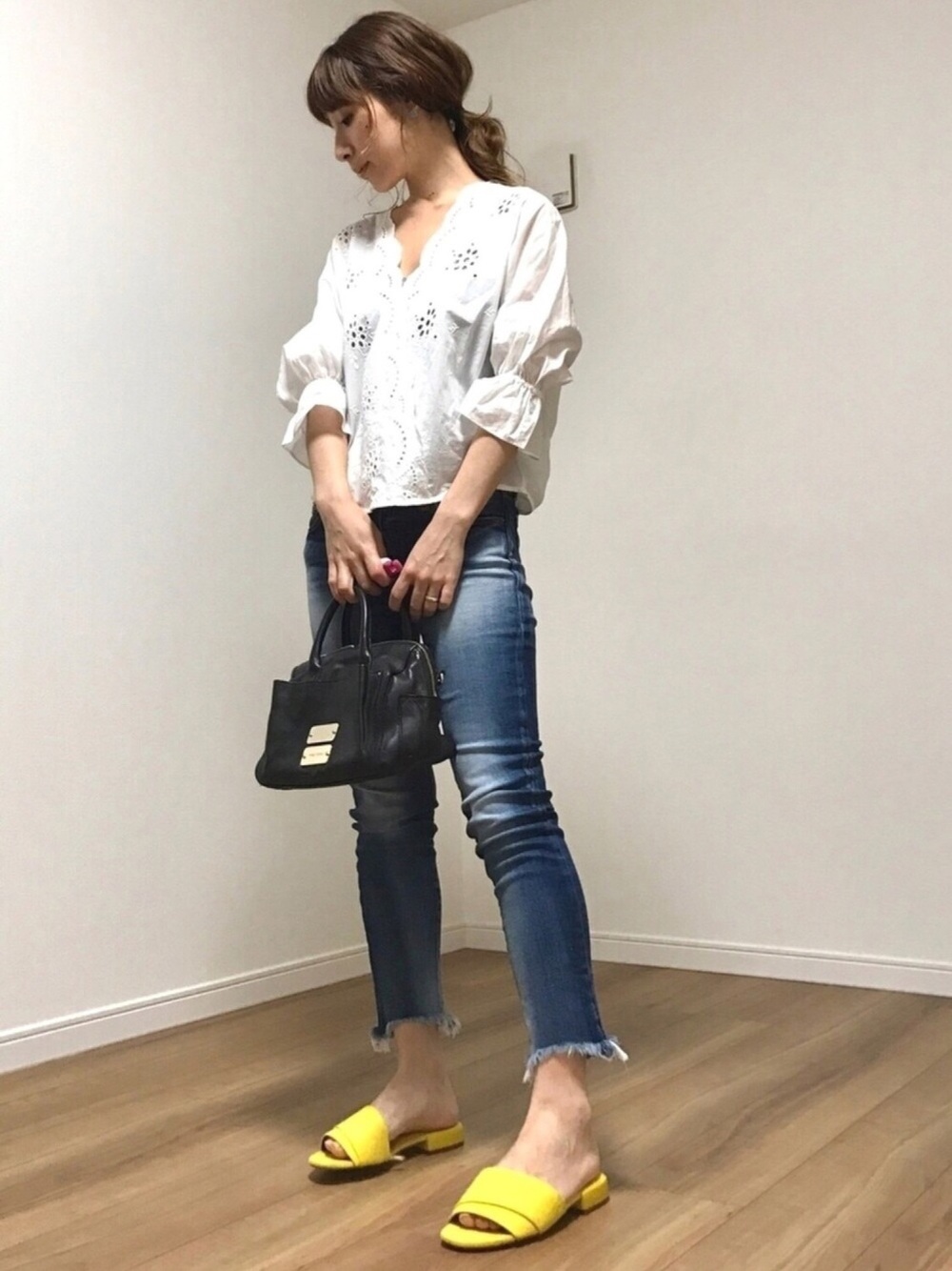 GUのシャツを使ったシンプル大人コーデ