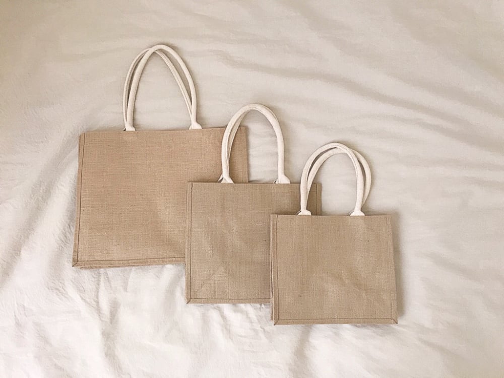 無印良品ジュートマイバッグ横ならび