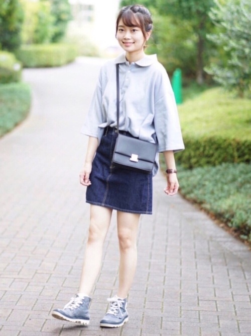 Guデニムスカートの人気レディースコーデ15選 オシャレコーデをアイテム別に紹介 Lamire ラミレ