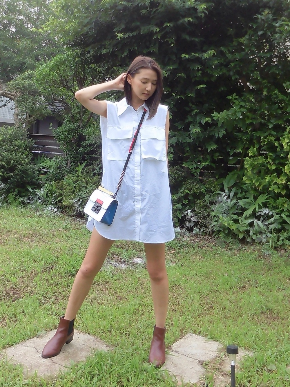 ZARAのシャツワンピは丈感が絶妙