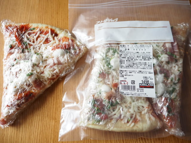 丸形ピザ冷凍保存