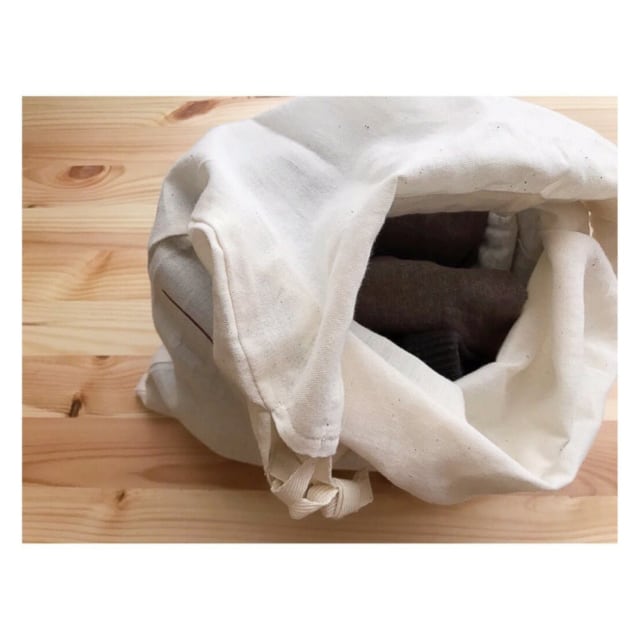 無印良品綿巾着袋