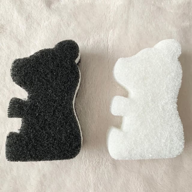 セリアのおすわりbearスポンジの写真