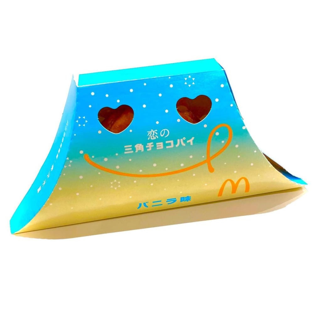 マクドナルドの恋の三角チョコパイバニラ味のパッケージ写真