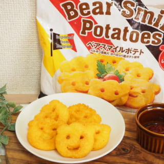 業務スーパーベアスマイルポテトパッケージと盛り付け写真
