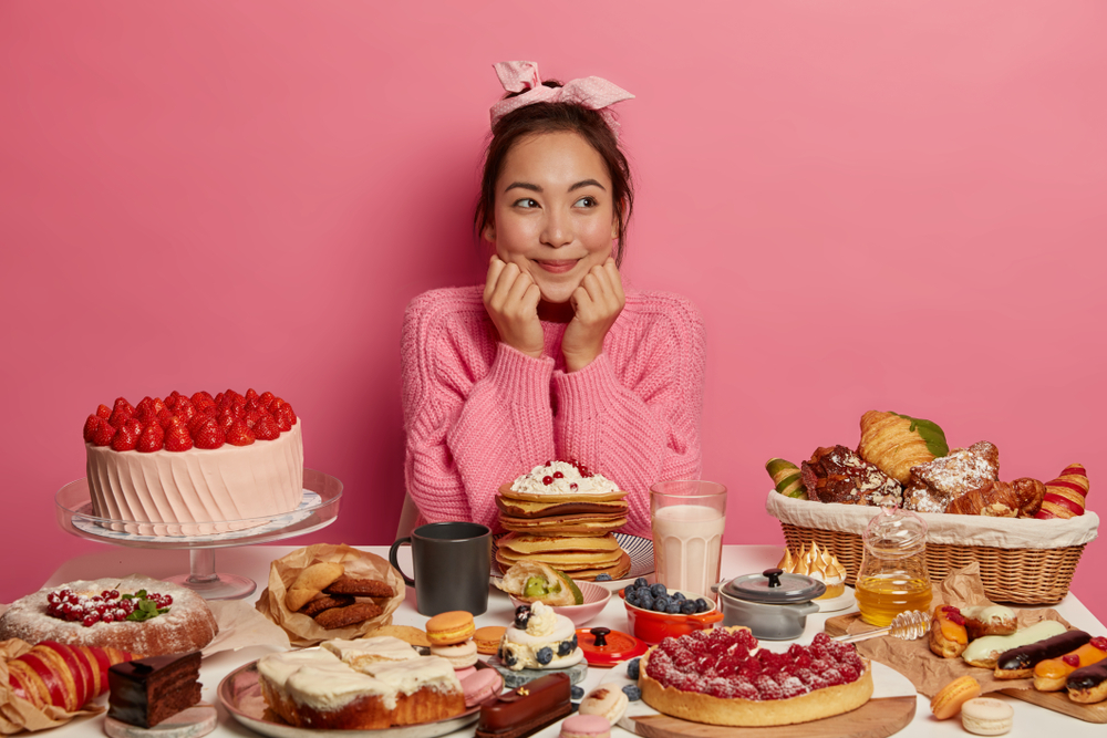 恋愛食べる女性