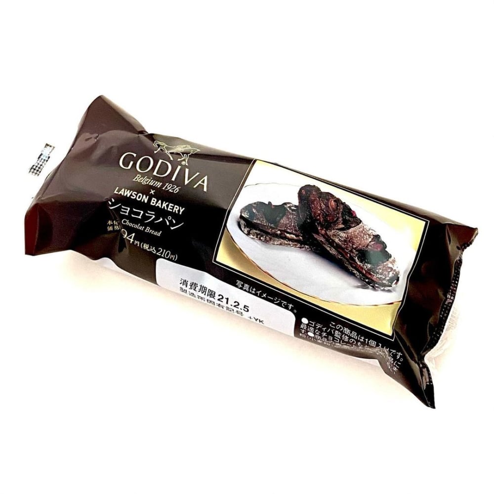 ローソンとゴディバのショコラパンのパッケージ写真