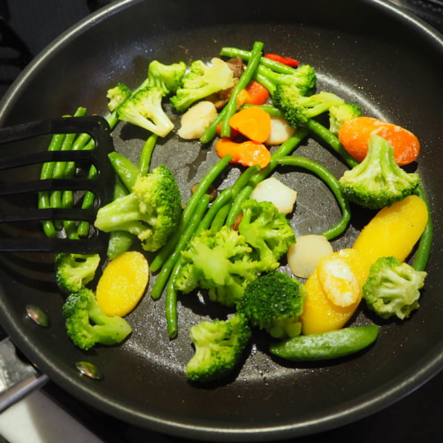 コストコ冷凍野菜をフライパン調理