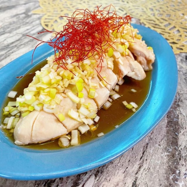 コストコのさくらどりむね肉で作ったよだれ鶏の写真