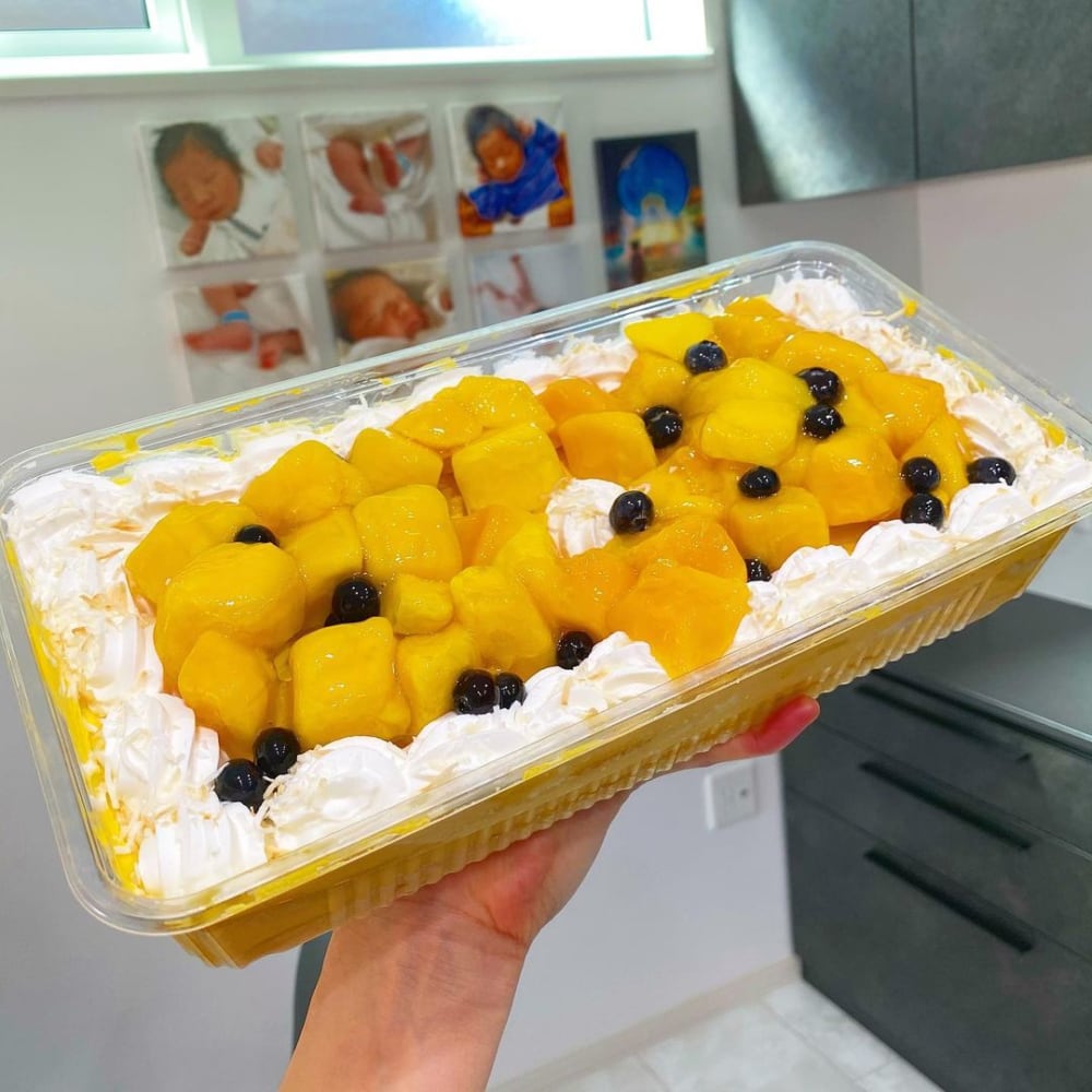 コストコのマンゴームーススコップケーキの写真