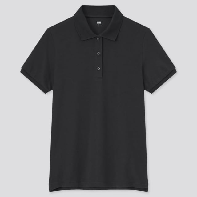 UNIQLOの黒ポロシャツの商品画像