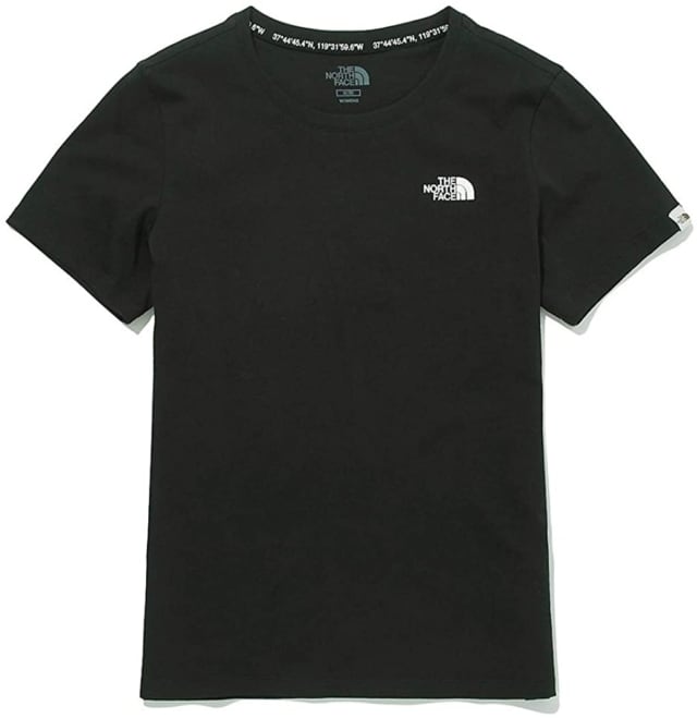 THE NORTH FACEの黒ワンポイントTシャツ