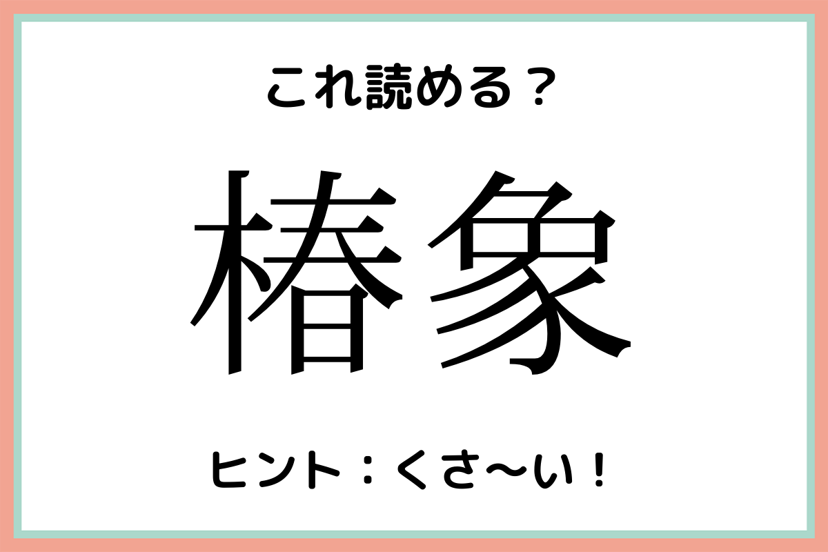 椿象 つばきぞう じゃないの 読めたらスゴイ 難読漢字 4選 Lamire ラミレ