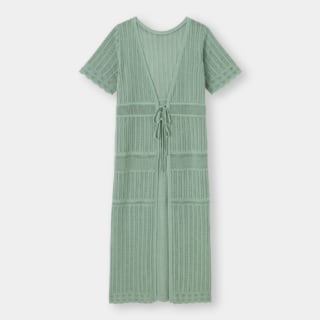 2WAYレーシーニットロングカーディガン